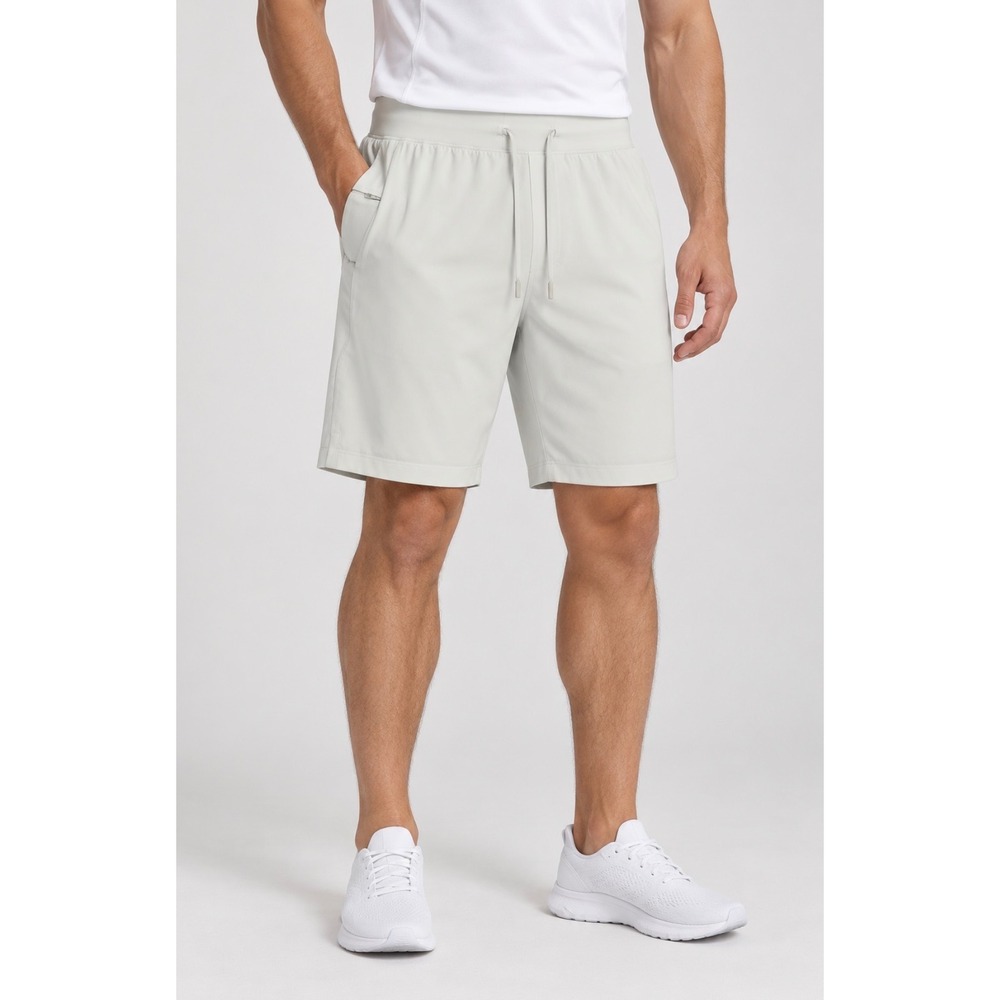Lululemon Pace Breaker Linerless Shorts 9" Men's L bone Zip Pocket Activewear